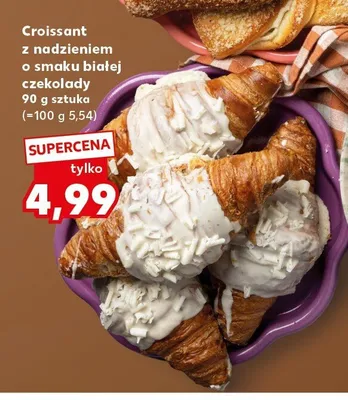 Croissant z nadzieniem o smaku białej czekolady promocja w Kaufland