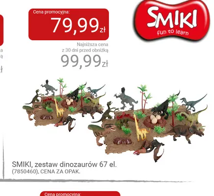 Zestaw dinozaurów 67 el. Smiki promocja w Smyk