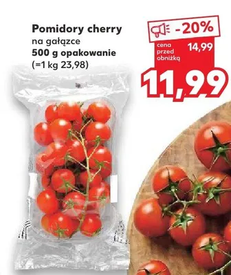 Pomidory cherry na gałązce promocja w Kaufland