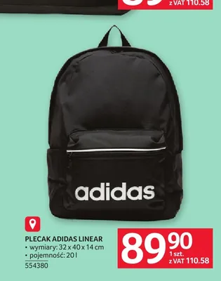 Plecak Adidas Linear promocja w Selgros