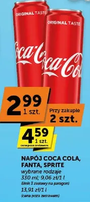 Napój Coca Cola wybrane rodzaje promocja w Euro Sklep