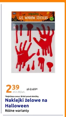 Naklejki żelowe na Halloween promocja w Action