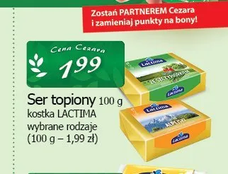 Ser topiony kostka Lactima promocja w CEZAR Delikatesy