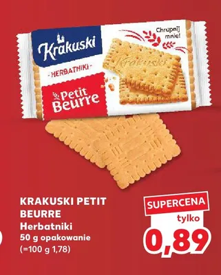 Herbatniki Krakuski Petit Beurre promocja w Kaufland