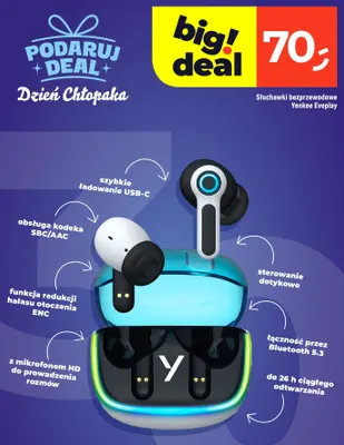 Słuchawki bezprzewodowe Yenkee Eveplay promocja w Dealz
