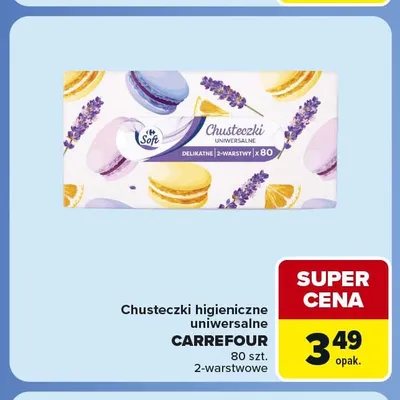 Chusteczki higieniczne uniwersalne Carrefour 2-warstwowe promocja w Carrefour Market