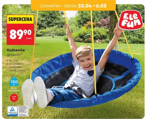 Huśtawka gniazdo promocja w Biedronka