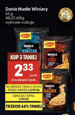 Danie nudle o smaku kaczki Winiary promocja w Delikatesy Centrum