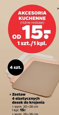 Zestaw 4 desek do krojenia 20×28 cm promocja w Netto