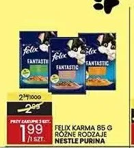 Karma dla kota Felix Fantastic 85g promocja w Wafelek