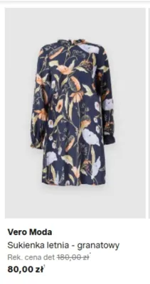 Sukienka letnia Vero Moda granatowy promocja w Lounge by Zalando