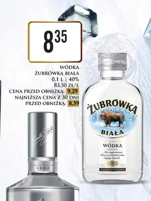 Wódka Żubrówka Biała promocja w Dino