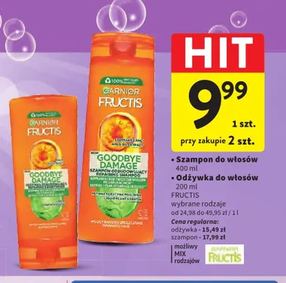 Szampon do włosów Garnier Fructis promocja w Intermarche