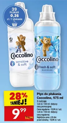 Płyn do płukania Coccolino promocja w Twój Market