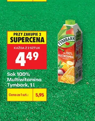 Sok 100% Multiwitamina Tymbark promocja w Biedronka