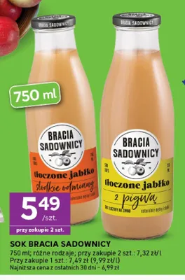 Sok Bracia Sadownicy promocja w Stokrotka