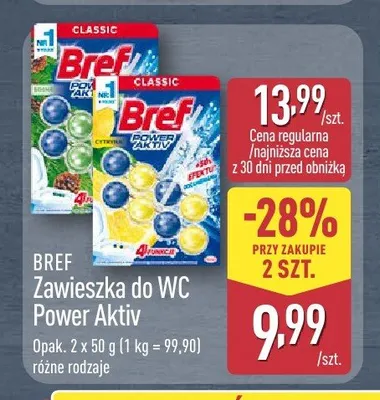 Zawieszka do WC Bref Power Aktiv Pine promocja w Aldi