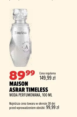 Woda perfumowana Maison Asrar Timeless promocja w Drogerie Natura