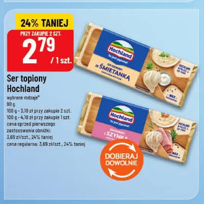Ser topiony Hochland promocja w POLOmarket