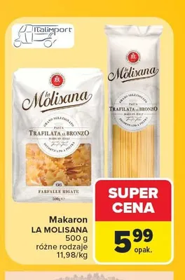 Makaron Farfalle Rigate La Molisana promocja w Carrefour