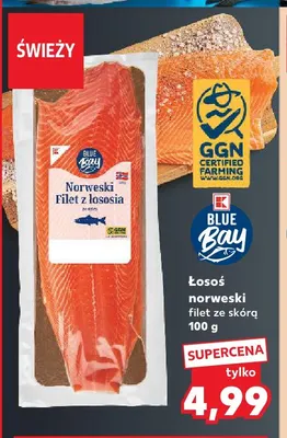 Łosoś norweski filet ze skórą Blue Bay promocja w Kaufland