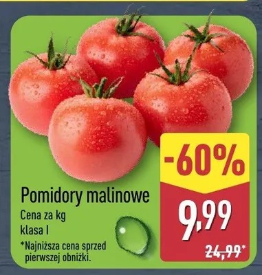 Pomidory malinowe promocja w Aldi