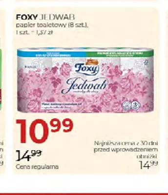 Papier toaletowy Jedwab Foxy promocja w Drogerie Jawa
