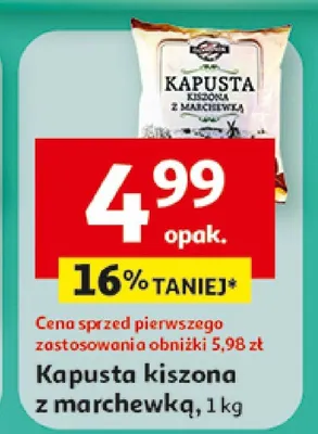 Kapusta kiszona z marchewką promocja w Auchan