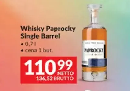 Whisky Paprocky Single Barrel promocja w Makro