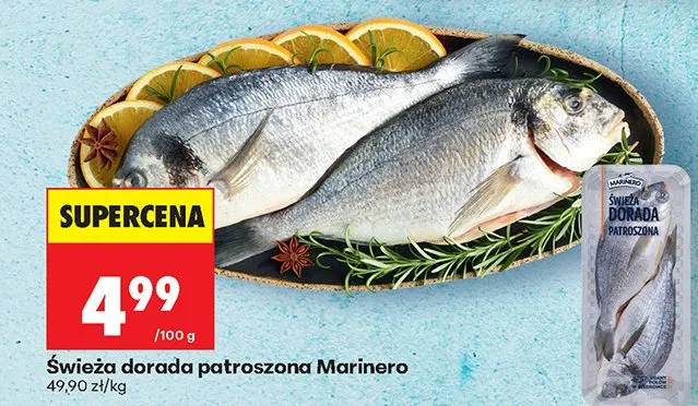 Świeża dorada patroszona promocja w Biedronka