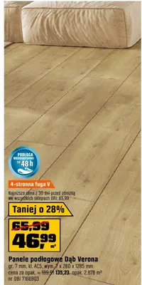 Panele podłogowe Dąb Verona promocja w OBI