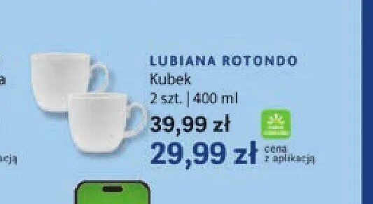 Kubek Lubiana Rotondo 2-pak 400 ml promocja w Stokrotka