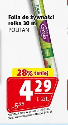 Folia do żywności Gosia 30 m promocja w Prim Market