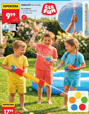 Piłeczki na wodę Elefun 20-pak promocja w Biedronka
