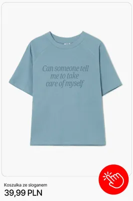 Koszulka ze sloganem Cropp promocja w Cropp