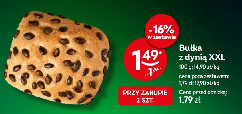 Bułka z dynią XXL promocja w Żabka