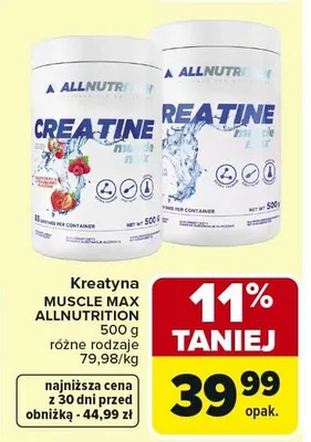Kreatyna muscle max różne rodzaje promocja w Carrefour