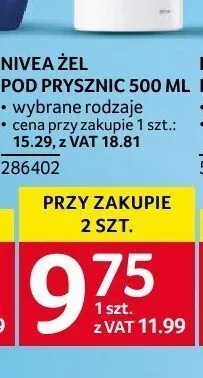 Żel pod prysznic Nivea promocja w Selgros