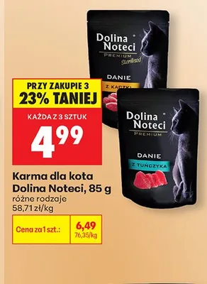 Karma dla kota Dolina Noteci Premium Sterilised 85 g promocja w Biedronka