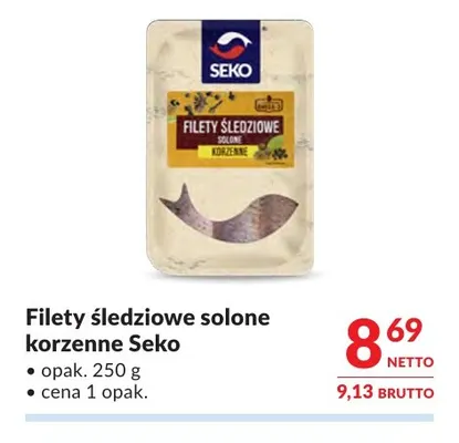 Filety śledziowe solone korzenne Seko promocja w Makro