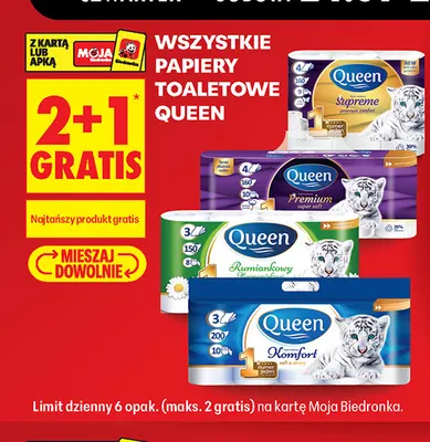 Papier toaletowy Queen Komfort 10-pak promocja w Biedronka