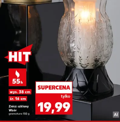 Znicz szklany Wzór promocja w Kaufland