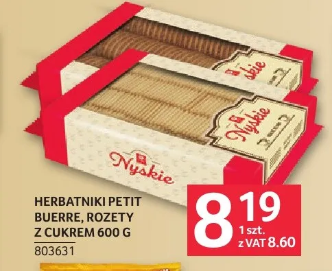 Herbatniki Petit Beurre Nyskie promocja w Selgros