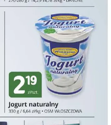 Jogurt naturalny OSM Włoszczowa promocja w Marketvita