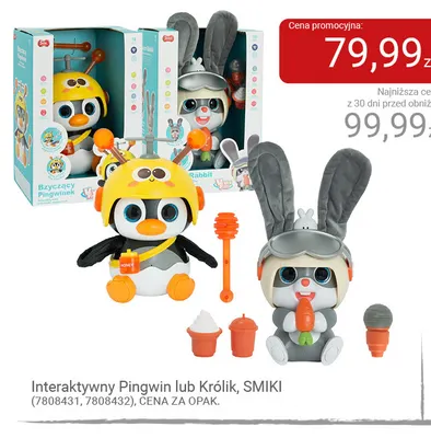 Interaktywny pingwin Smiki promocja w Smyk