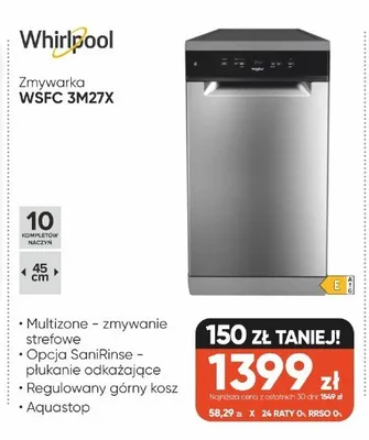 Zmywarka Whirlpool WSFC 3M27X promocja w Max Elektro