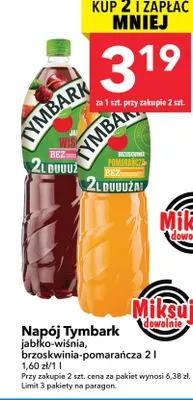 Napój brzoskwinia-pomarańcza promocja w LEWIATAN