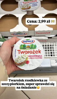 Twarożek rzodkiewka ze szczypiorkiem promocja w Dino