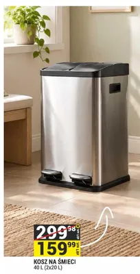 Kosz na śmieci 40 l (2x20 l) promocja w Merkury Market