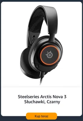 Słuchawki Steelseries Arctis Nova 3 czarne promocja w Amazon